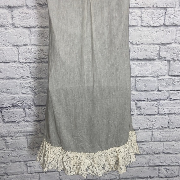 A'Reve Gray and Off White Lace Sleeveless Cottagecore Dress size Small - Picture 11 of 17